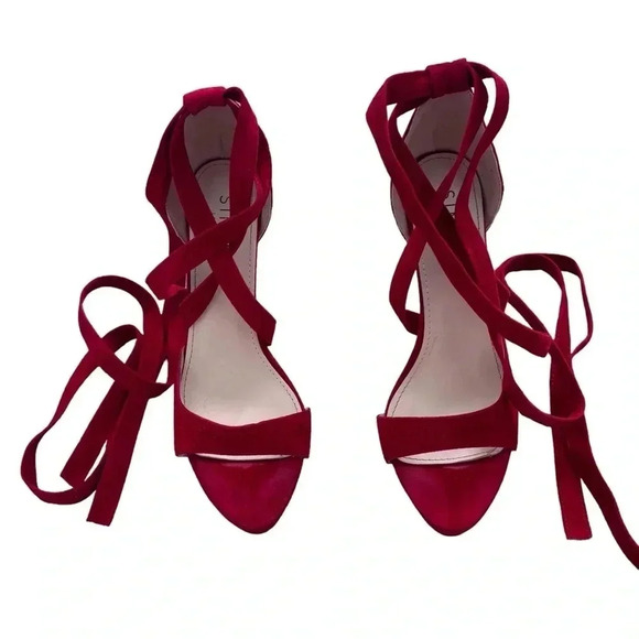 Simmi London - women’s size 9 Red Open Toed Heels - Picture 2 of 8